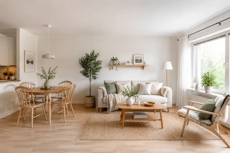 Scandinavian Apartment Living Room — AI room redesign, after