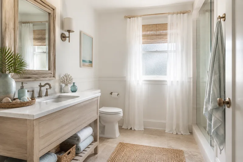 Coastal Bathroom — AI room redesign, after