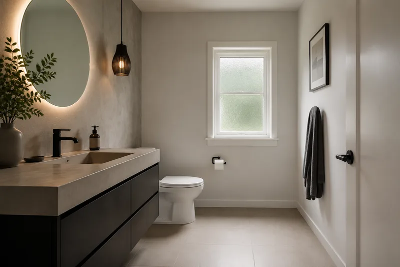 Modern Bathroom — AI room redesign, after