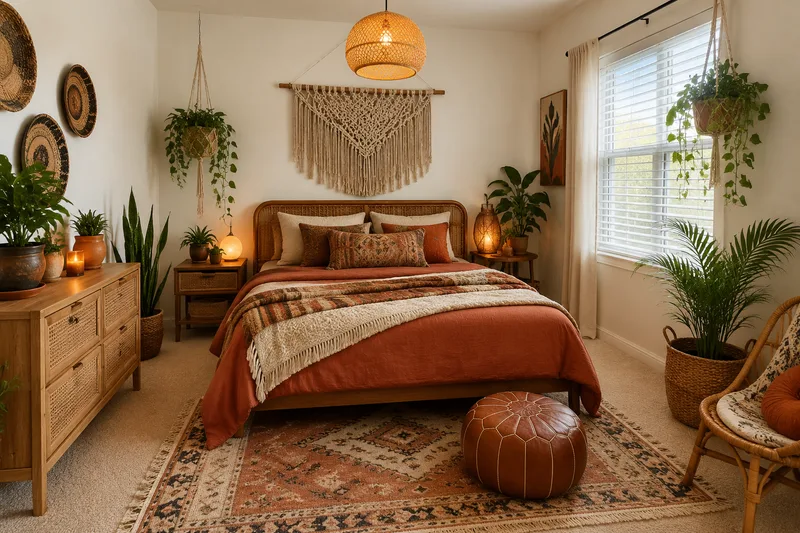Boho Bedroom — AI room redesign, after