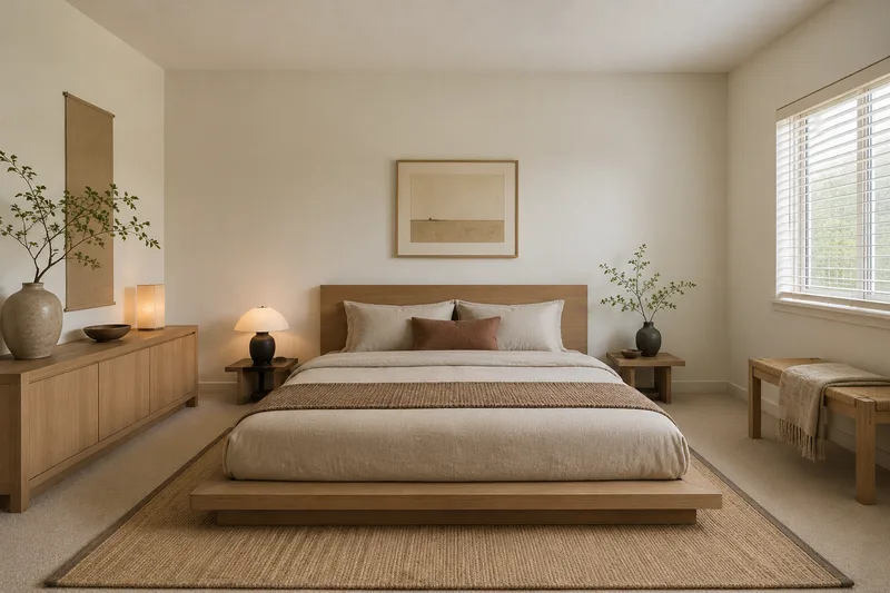 Japandi Bedroom — AI room redesign, after