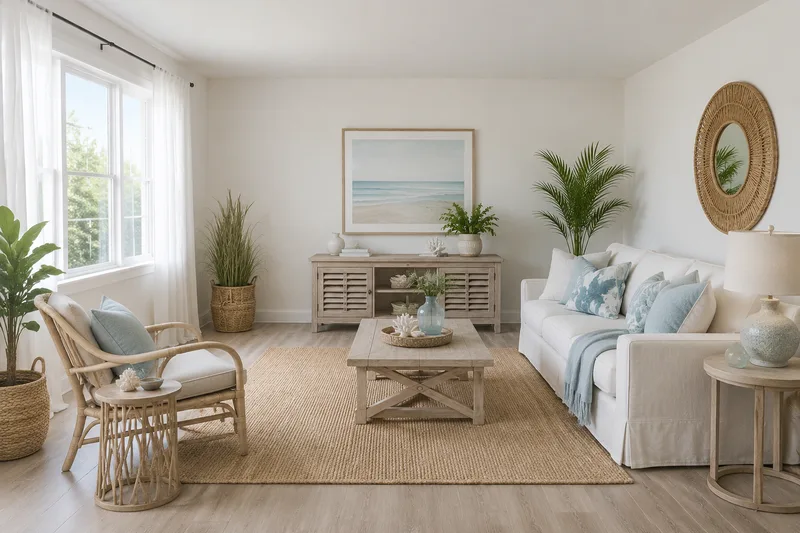 Coastal Living Room — AI room redesign, after