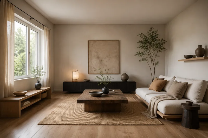 Japandi Living Room — AI room redesign, after