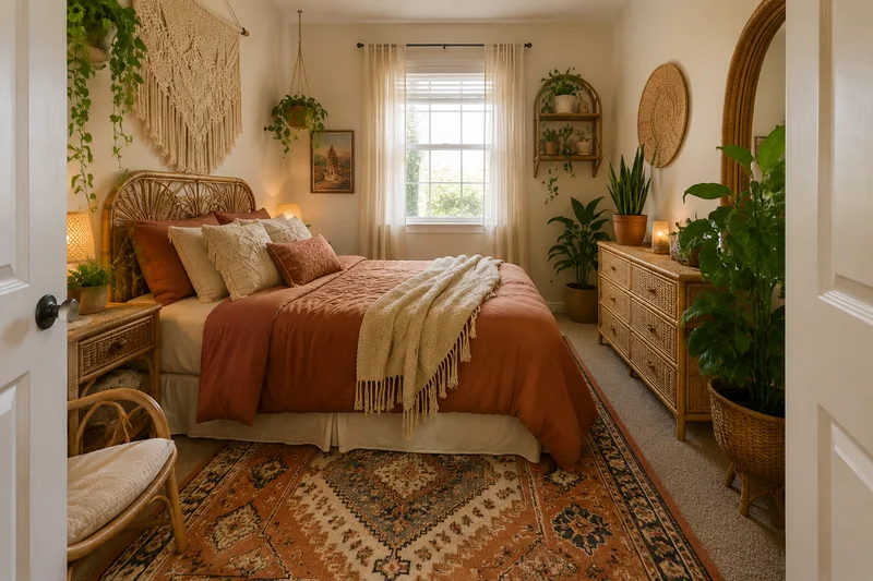 Boho Small Bedroom — AI room redesign, after