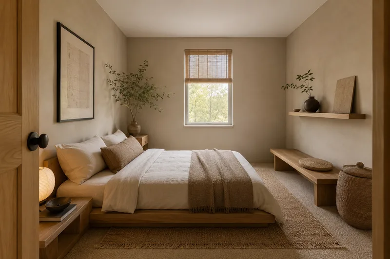 Japandi Small Bedroom — AI room redesign, after
